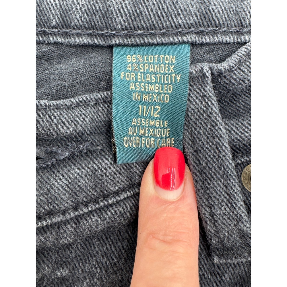 Vintage EXP Jeans by Express Faded Black High Waisted Tapered Denim Pants 11/12 - Picture 6 of 11